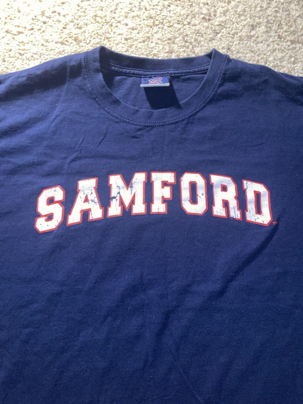 Vintage Distressed Samford University Adult XL School College Alabama Tee Shirt